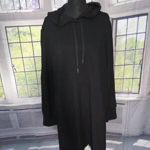Calvin Klein Black Pullover Hoodie Dress